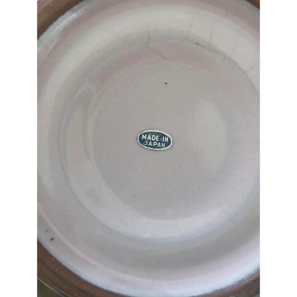 Vintage 1960s Pink Ribbed Glass Vase Made in Japan 10” Tall Mid Century Modern - Picture 5 of 5